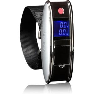 TUMI Scale – Portable, Handheld Digital Luggage Scale – Suitcase Scale Weighs Pounds & Kilograms – Holds up to 100 Lb – Gun Metal/Black